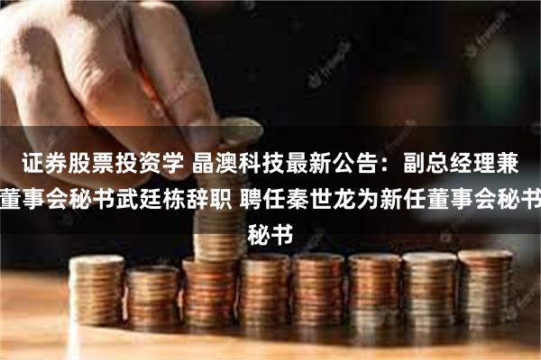 证券股票投资学 晶澳科技最新公告：副总经理兼董事会秘书武廷栋辞职 聘任秦世龙为新任董事会秘书